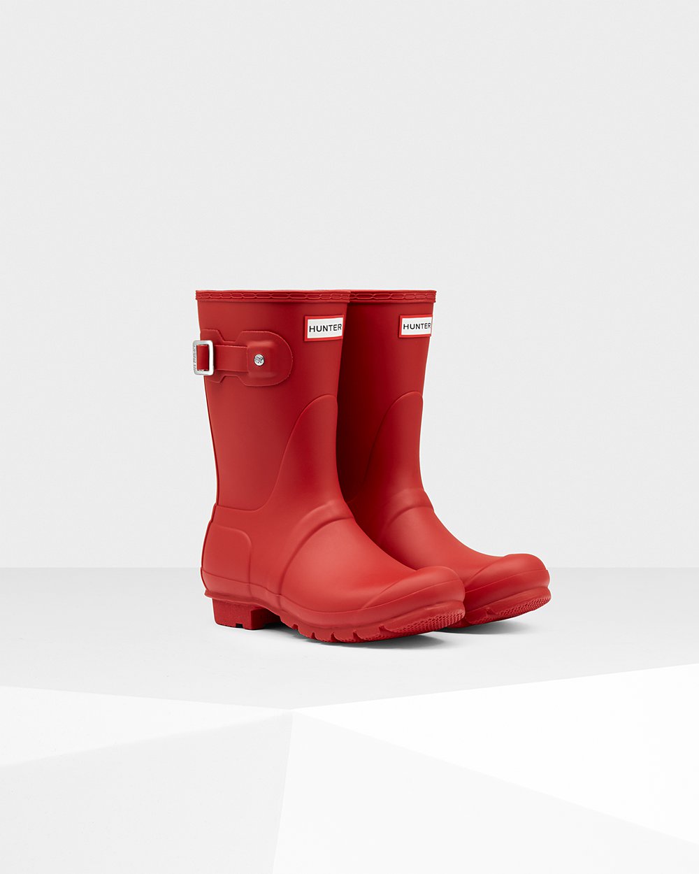 Hunter Original Short Rain Boots - Clearance Womens Red - QWVSMA167